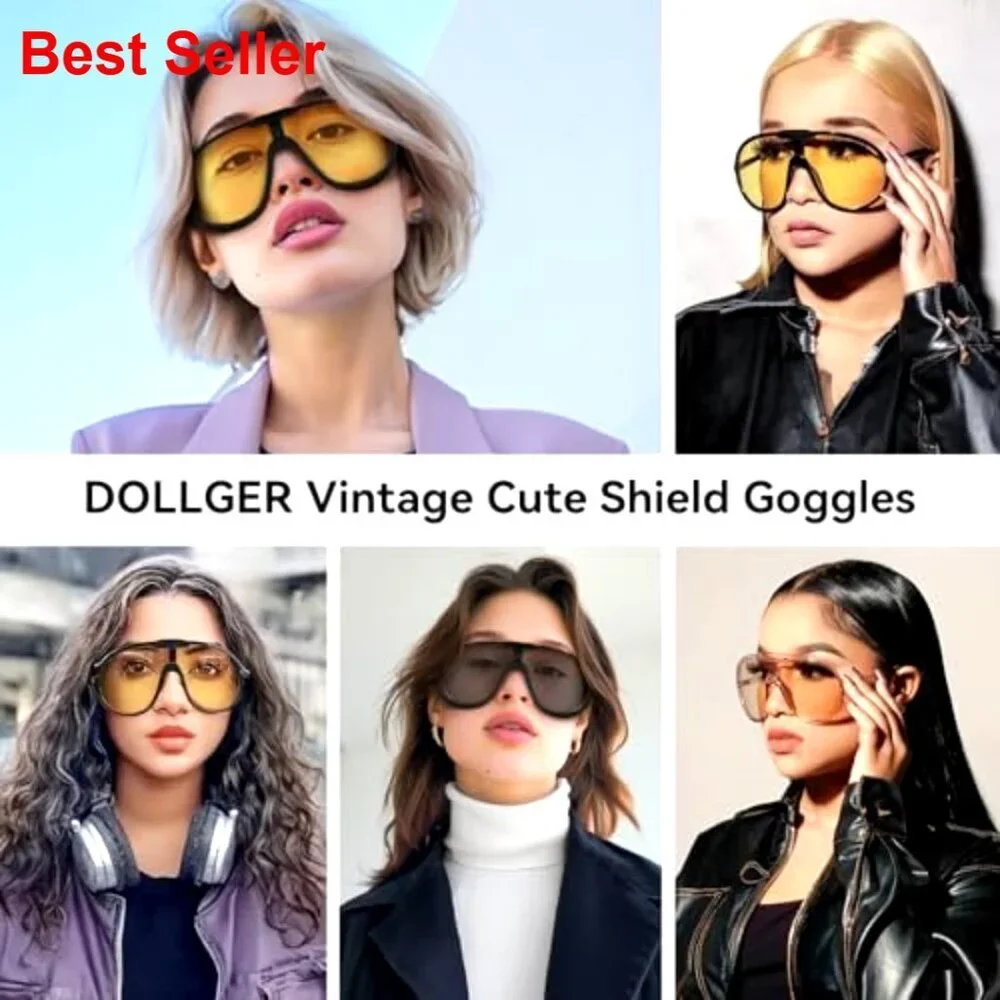 Oversized One Piece Sunglasses UV400 Shield Goggles Unisex Fashion